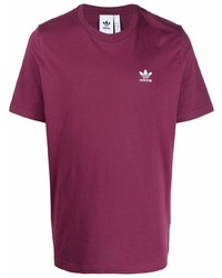 T-shirt girocollo viola melanzana di adidas