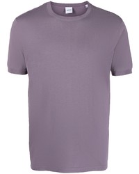 T-shirt girocollo viola melanzana di Aspesi