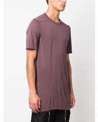 T-shirt girocollo viola melanzana di Rick Owens