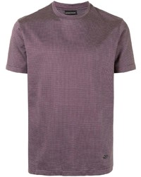 T-shirt girocollo viola melanzana di Emporio Armani