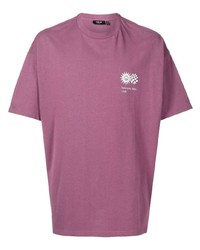 T-shirt girocollo viola melanzana di FIVE CM