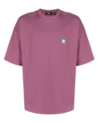 T-shirt girocollo viola melanzana di FIVE CM