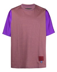 T-shirt girocollo viola melanzana di Fumito Ganryu