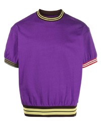 T-shirt girocollo viola melanzana di Jacquemus
