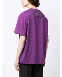 T-shirt girocollo viola melanzana di Wooyoungmi