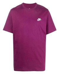 T-shirt girocollo viola melanzana di Nike