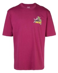 T-shirt girocollo viola melanzana di Palace
