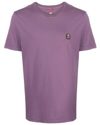 T-shirt girocollo viola melanzana di Parajumpers
