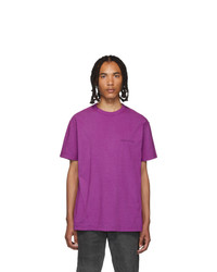 T-shirt girocollo viola melanzana di Robert Geller