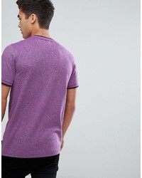 T-shirt girocollo viola melanzana di Ted Baker
