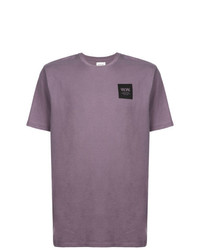 T-shirt girocollo viola melanzana di Wood Wood