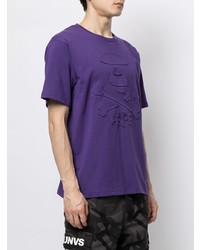 T-shirt girocollo viola di AAPE BY A BATHING APE