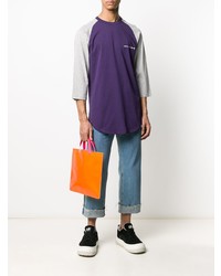 T-shirt girocollo viola di Comme Des Garcons SHIRT