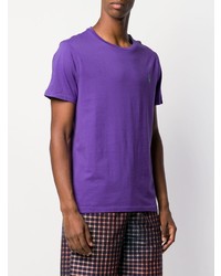 T-shirt girocollo viola di Polo Ralph Lauren