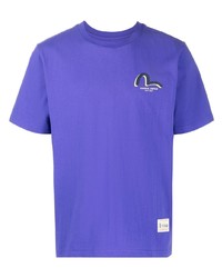 T-shirt girocollo viola di Evisu
