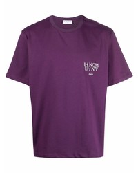 T-shirt girocollo viola di Ih Nom Uh Nit