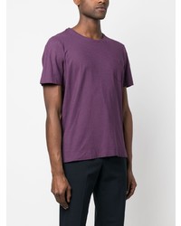 T-shirt girocollo viola di Massimo Alba