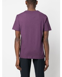 T-shirt girocollo viola di Massimo Alba