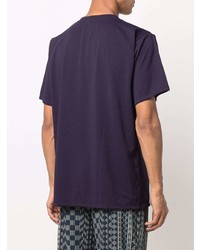 T-shirt girocollo viola di Needles
