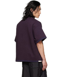T-shirt girocollo viola di Jil Sander