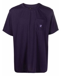 T-shirt girocollo viola di Needles