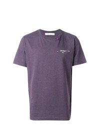 T-shirt girocollo viola di Off-White