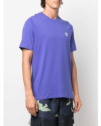 T-shirt girocollo viola di adidas