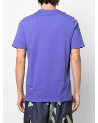 T-shirt girocollo viola di adidas