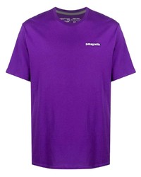 T-shirt girocollo viola di Patagonia