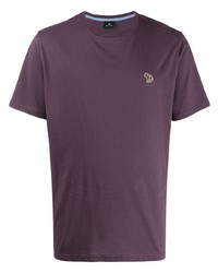 T-shirt girocollo viola di PS Paul Smith