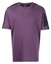 T-shirt girocollo viola di PS Paul Smith