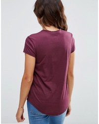 T-shirt girocollo viola di Asos
