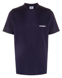 T-shirt girocollo viola di Vetements