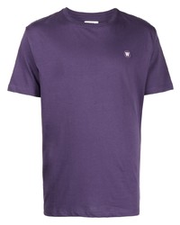 T-shirt girocollo viola di Wood Wood
