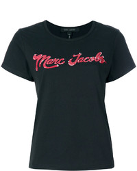 T-shirt in pelle nera di Marc Jacobs