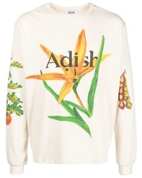 T-shirt manica lunga a fiori beige di Adish