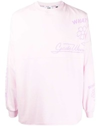 T-shirt manica lunga a fiori rosa di Gcds