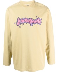 T-shirt manica lunga a fiori verde menta di Jacquemus
