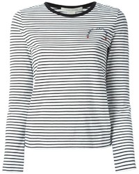 T-shirt manica lunga a righe orizzontali bianca e nera di Marc Jacobs
