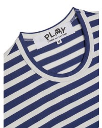 T-shirt manica lunga a righe orizzontali blu scuro di Comme Des Garcons Play