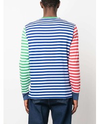 T-shirt manica lunga a righe orizzontali blu scuro di Polo Ralph Lauren