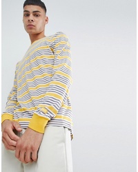 T-shirt manica lunga a righe orizzontali gialla di Nike SB