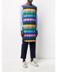 T-shirt manica lunga a righe orizzontali multicolore di Comme Des Garcons SHIRT