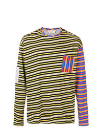 T-shirt manica lunga a righe orizzontali multicolore di Marni