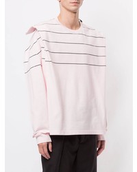 T-shirt manica lunga a righe orizzontali rosa di Y/Project