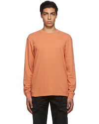 T-shirt manica lunga arancione di Moncler Genius