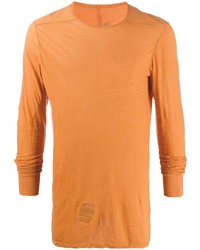 T-shirt manica lunga arancione di Rick Owens DRKSHDW