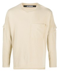 T-shirt manica lunga beige di Jacquemus