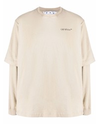 T-shirt manica lunga beige di Off-White