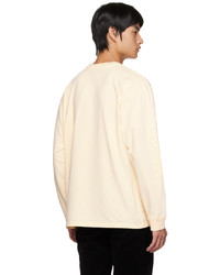 T-shirt manica lunga beige di MAISON KITSUNÉ